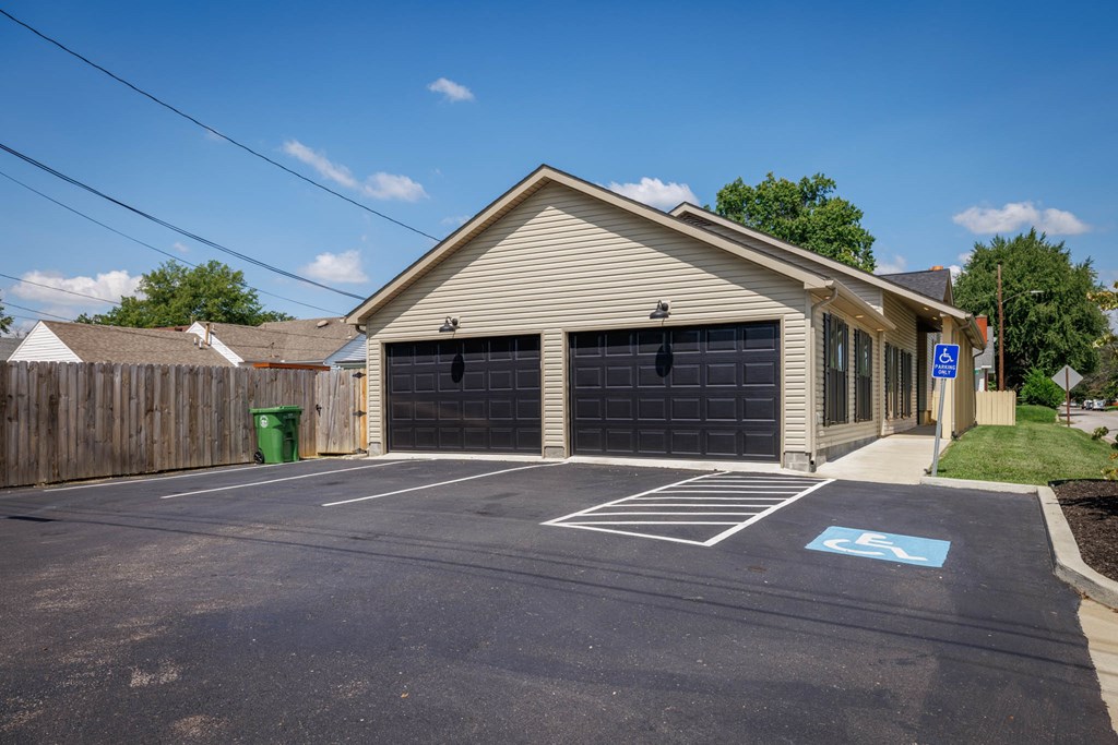 2 Car Garage and parking spaces